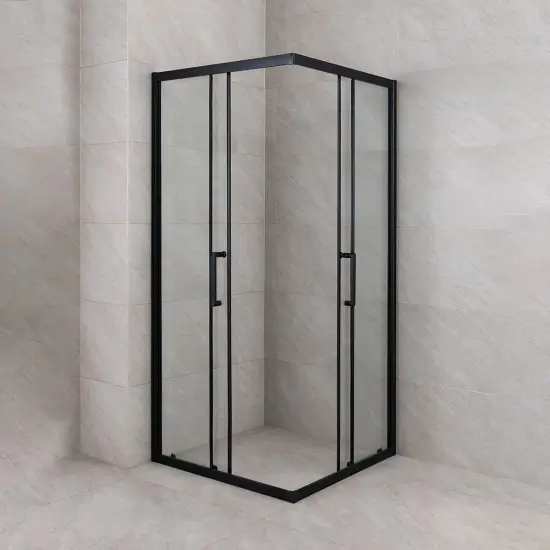 Tuš kabina kvadratna CRNI PROFIL